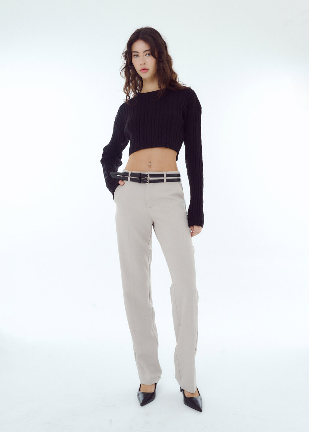Pantalón sastrero con doble cinto AW25-PA22