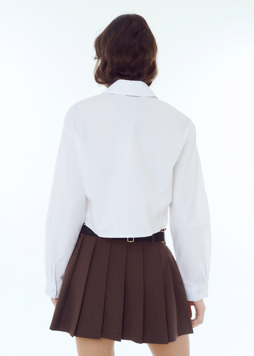Camisa cropped con corbata AW25-CA10 - Imagen 4