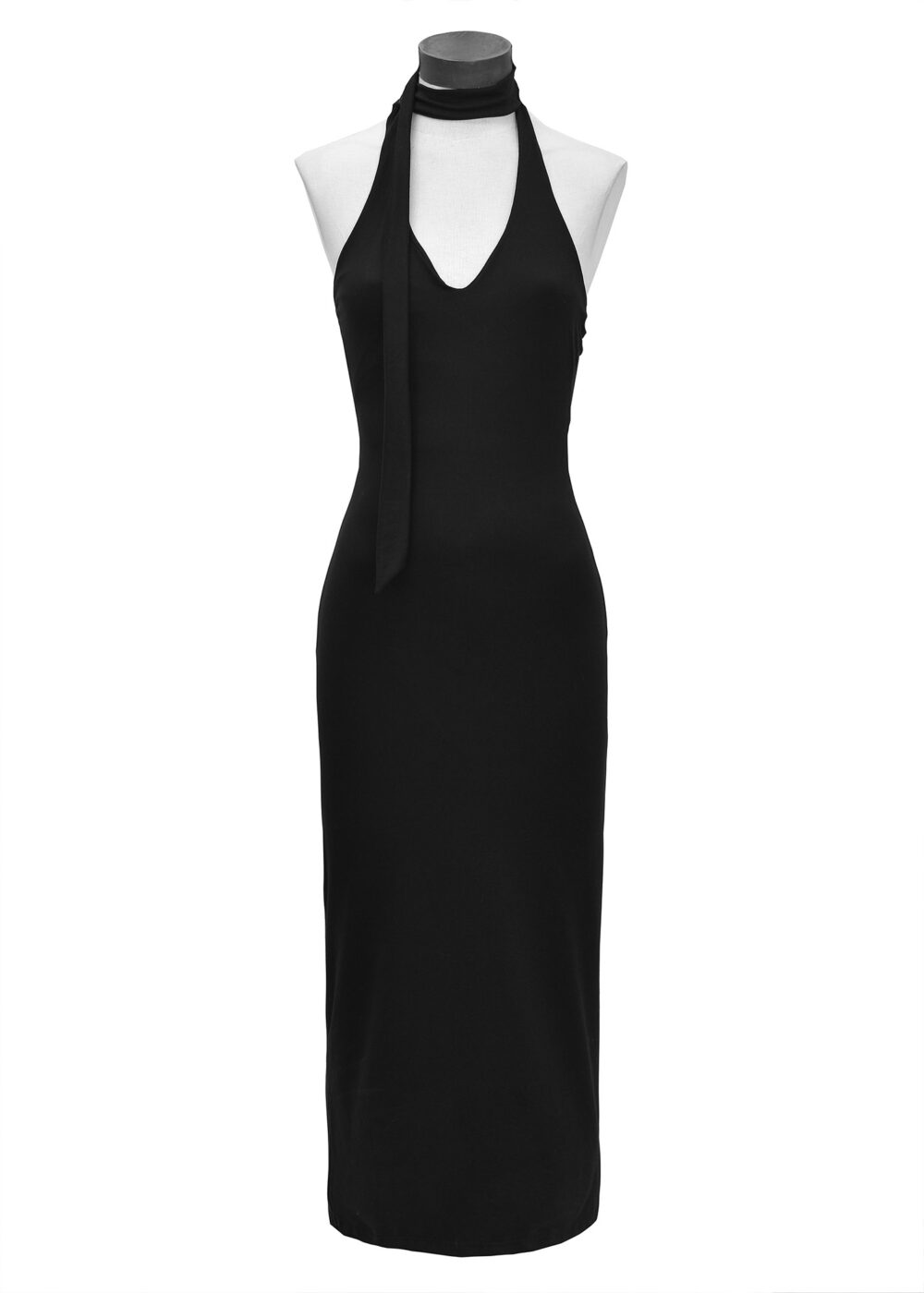 Vestido halter largo con lazo / LAIRA - Imagen 8