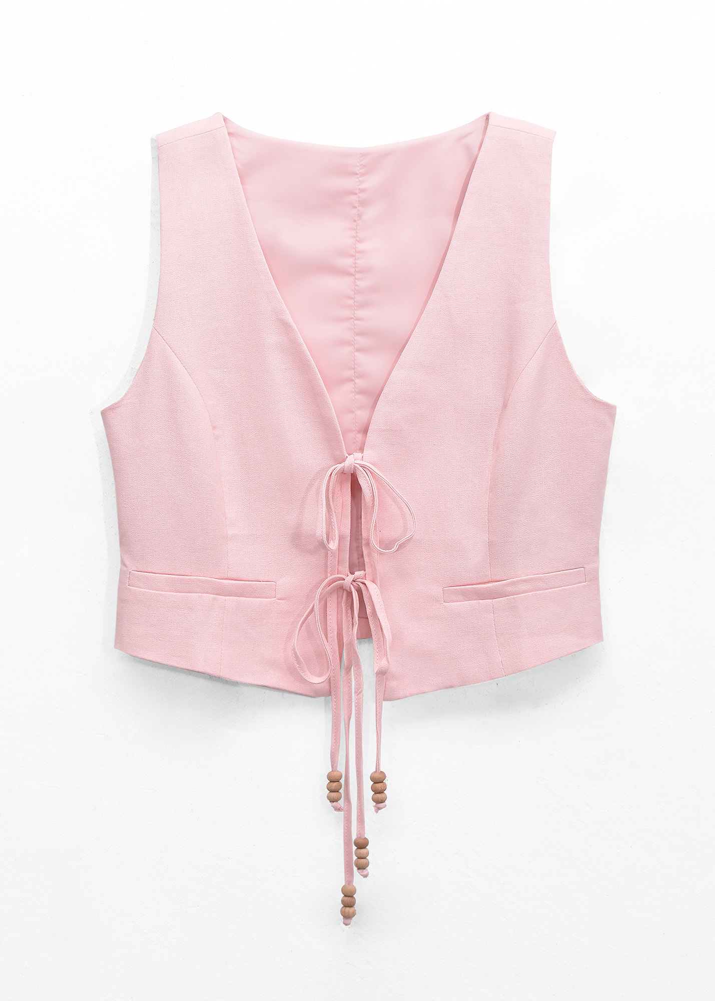 Chaleco de lino CORAL / LINEN SET-6 VEST - Imagen 5