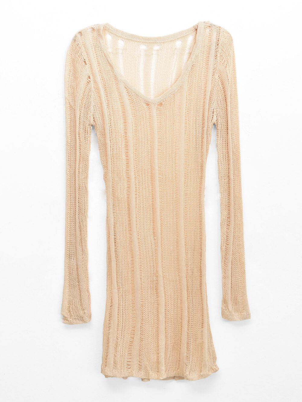 Vestido crochet escote en V / KN-1