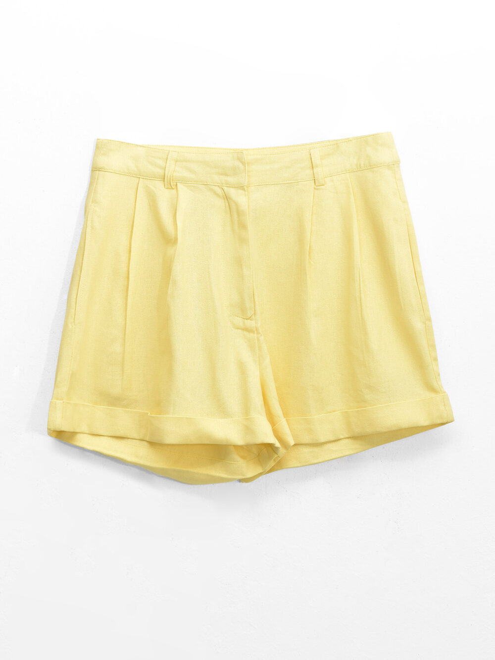Short de lino con dobladillo / SET-LINEN2 SHORT