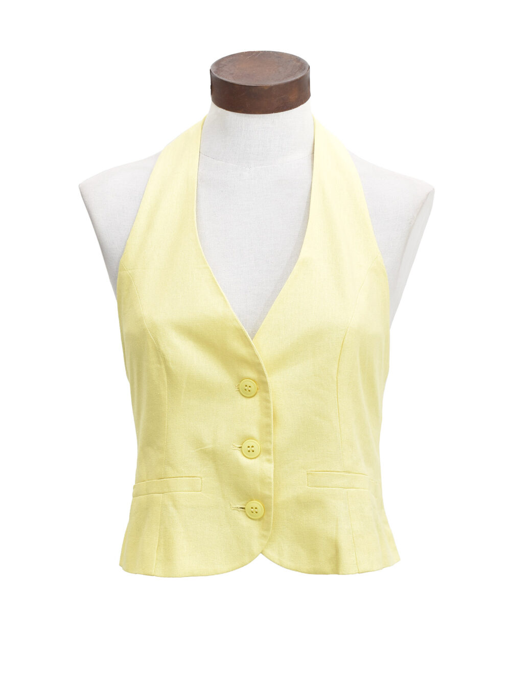 Chaleco top halter de lino / SET-LINEN2 TOP